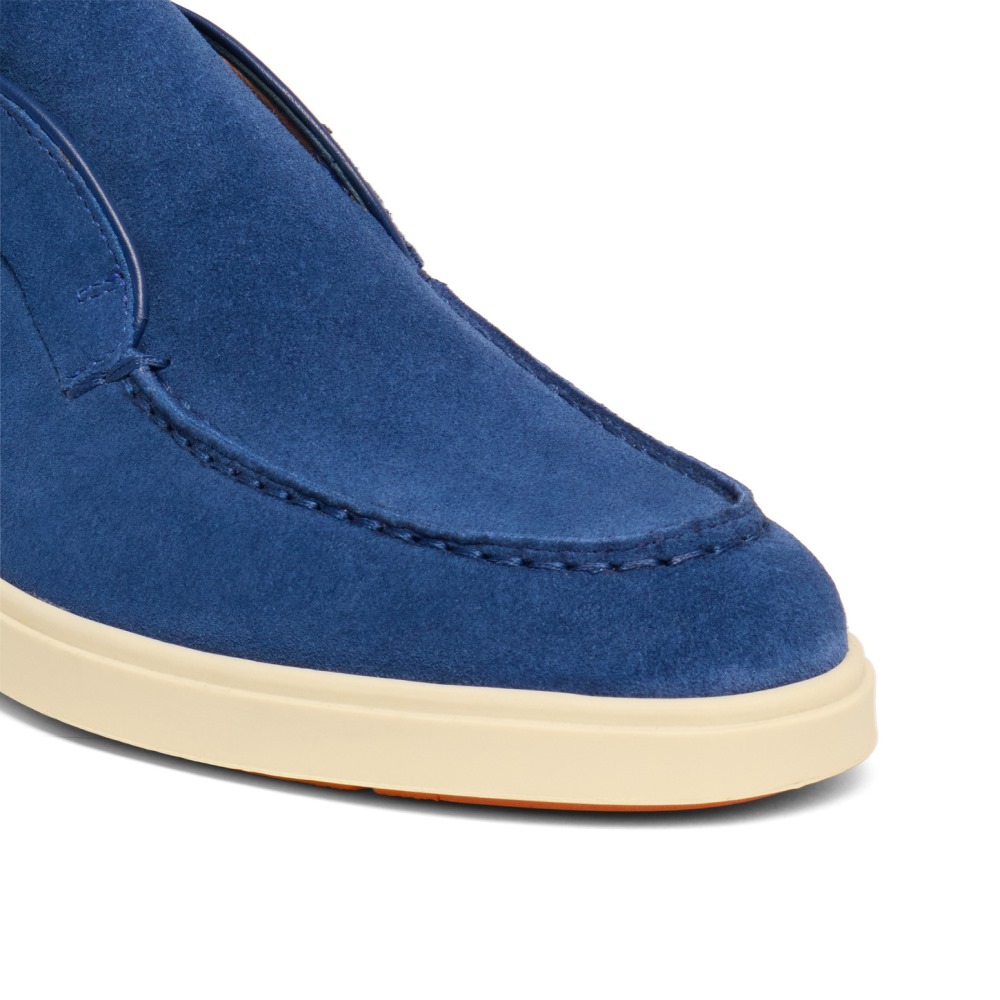 Stivaletto desert da donna in suede blu - Blu