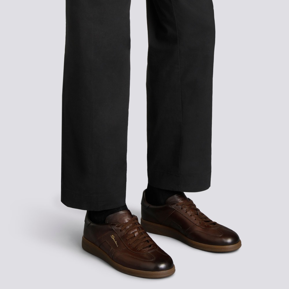 Sneaker DBS Oly da uomo in pelle testa di moro - Testa di moro