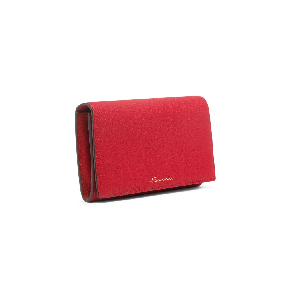 Borsa a tracolla in pelle rossa - Rosso