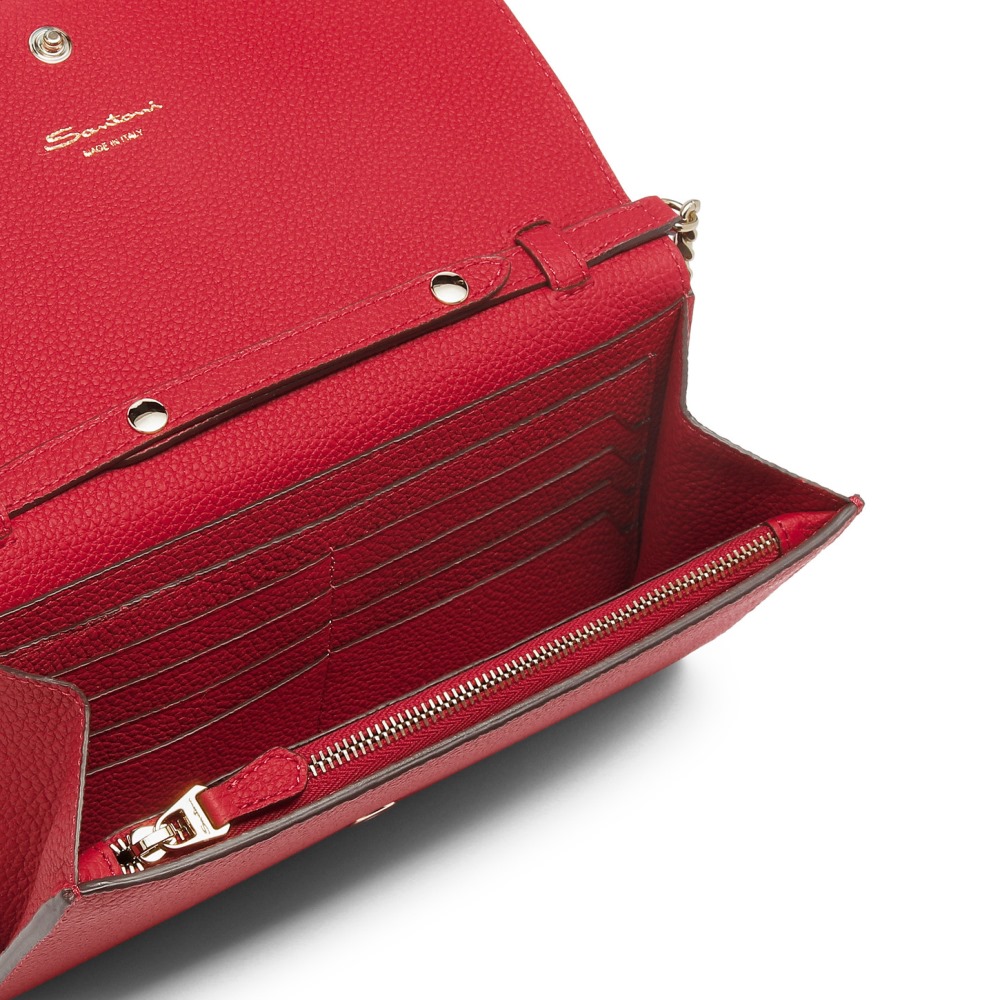 Borsa a tracolla in pelle rossa - Rosso
