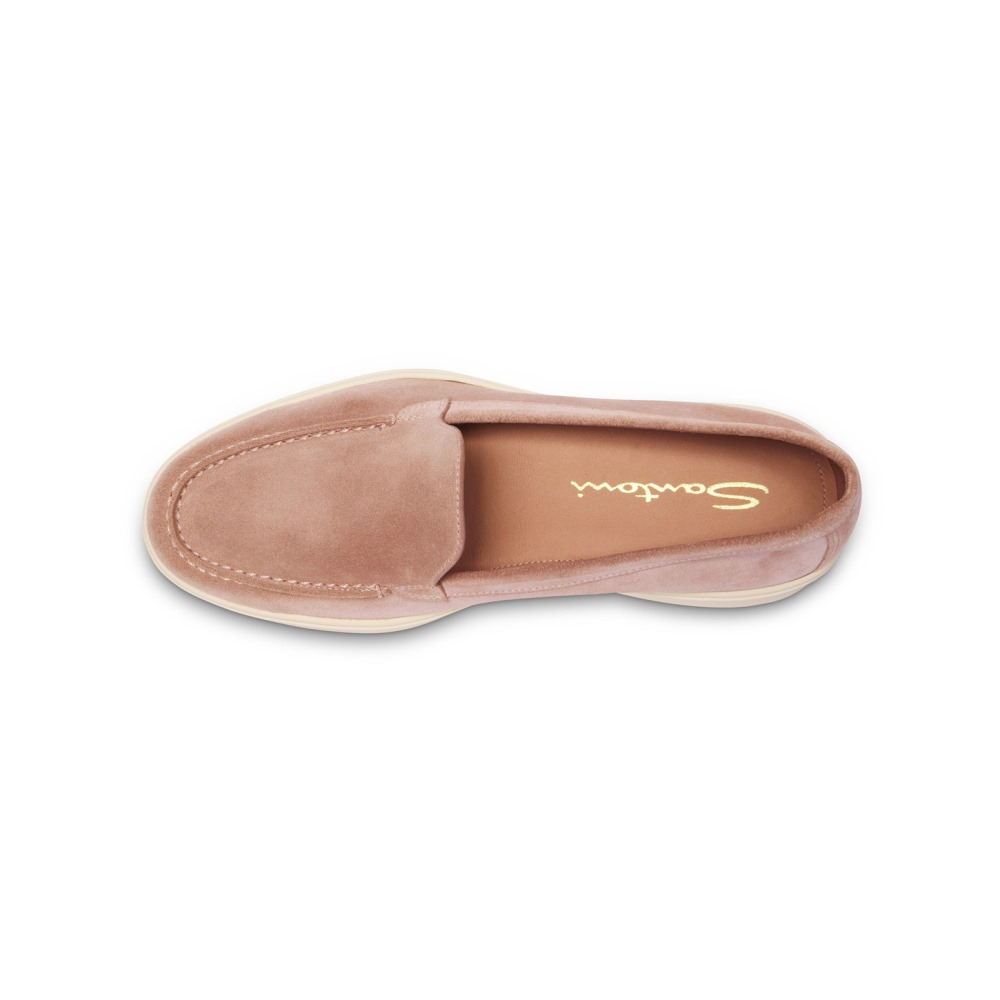 Mocassino da donna in suede rosa - Rosa