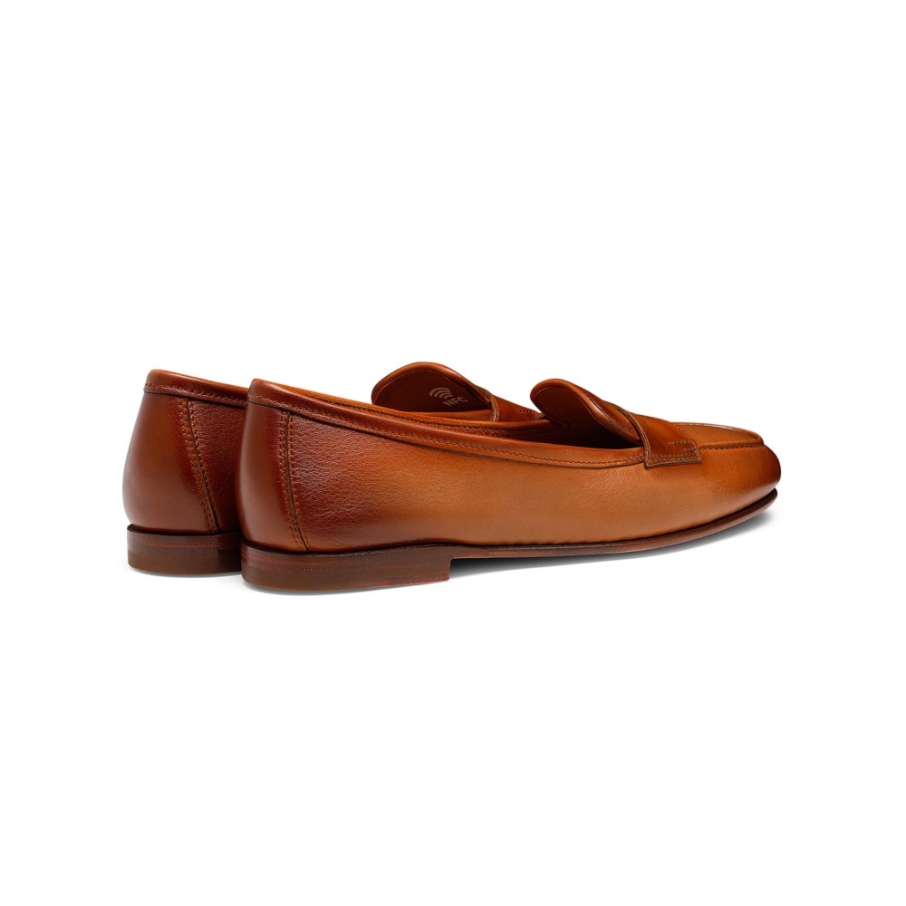Mocassino Carla da donna in pelle marrone chiaro - Marrone chiaro