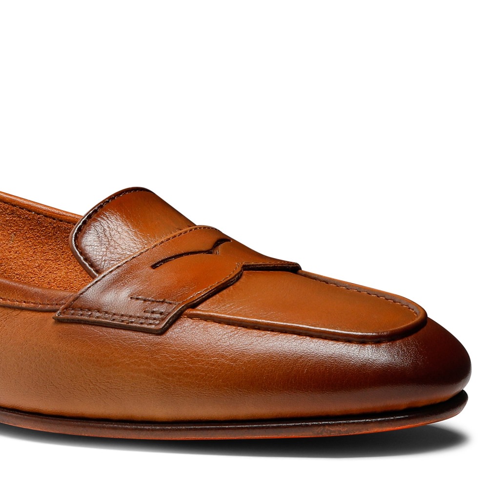 Mocassino Carla da donna in pelle marrone chiaro - Marrone chiaro
