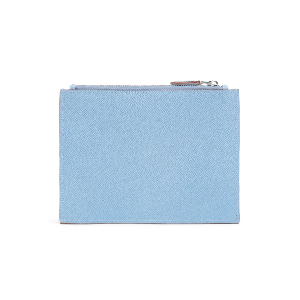 Pouch piccola in Saffiano azzurro - Azzurro
