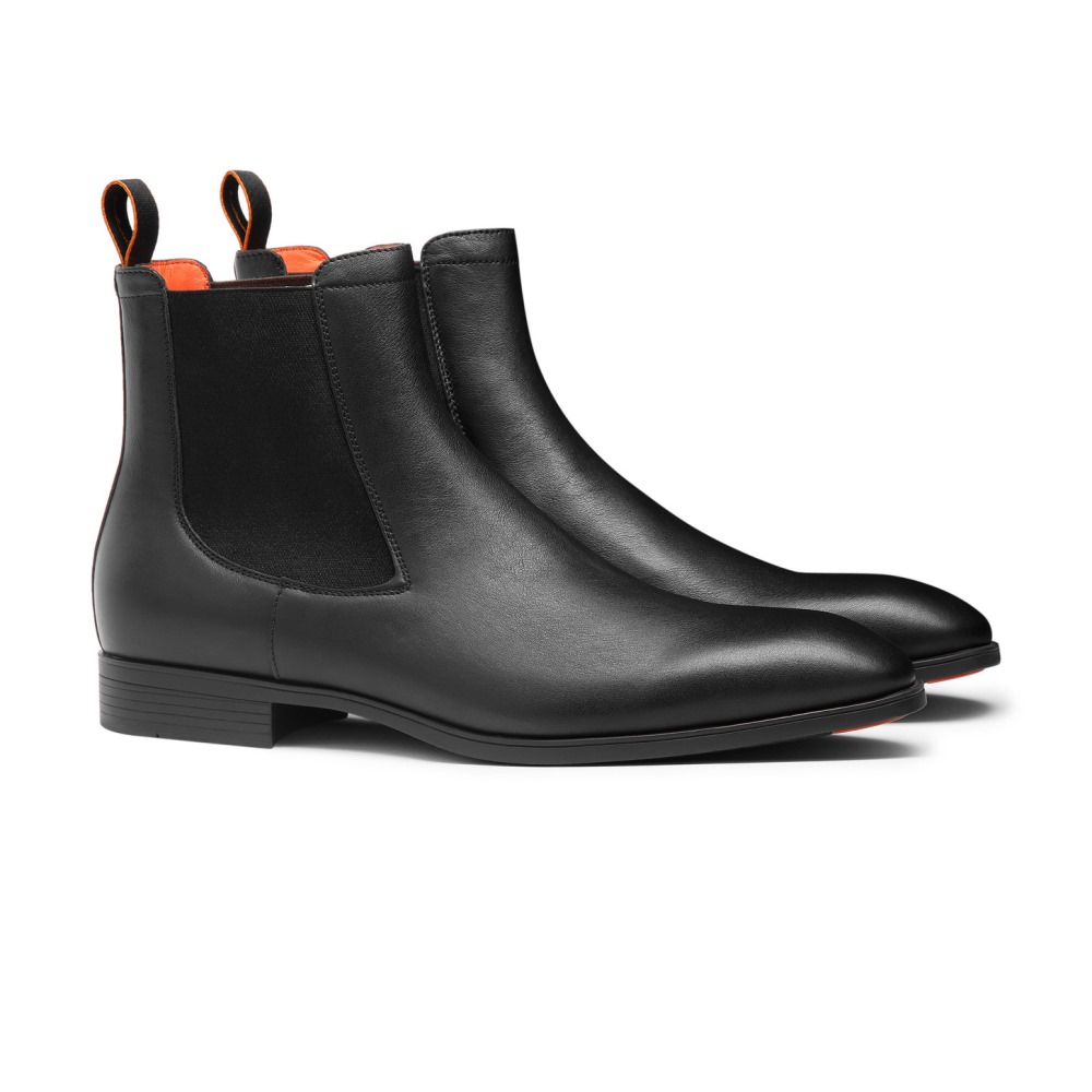 Stivaletto chelsea da uomo in pelle nera - Nero