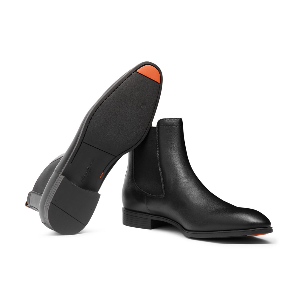 Stivaletto chelsea da uomo in pelle nera - Nero
