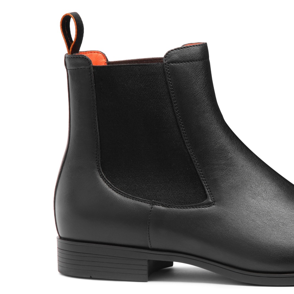 Stivaletto chelsea da uomo in pelle nera - Nero