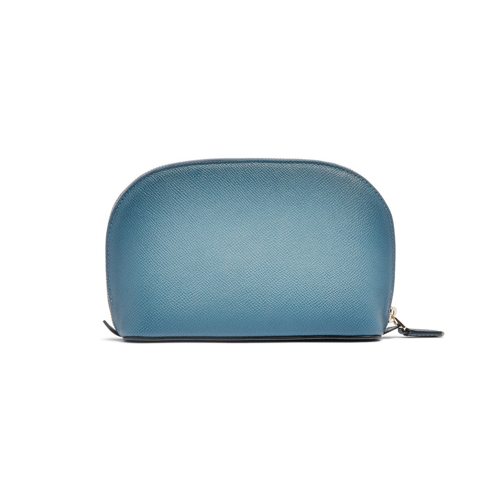 Pouch in Saffiano azzurro - Azzurro