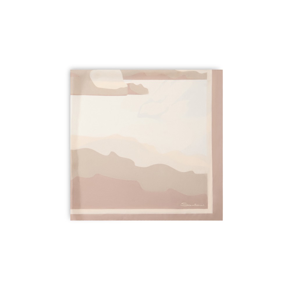 Foulard in seta beige - Naturale