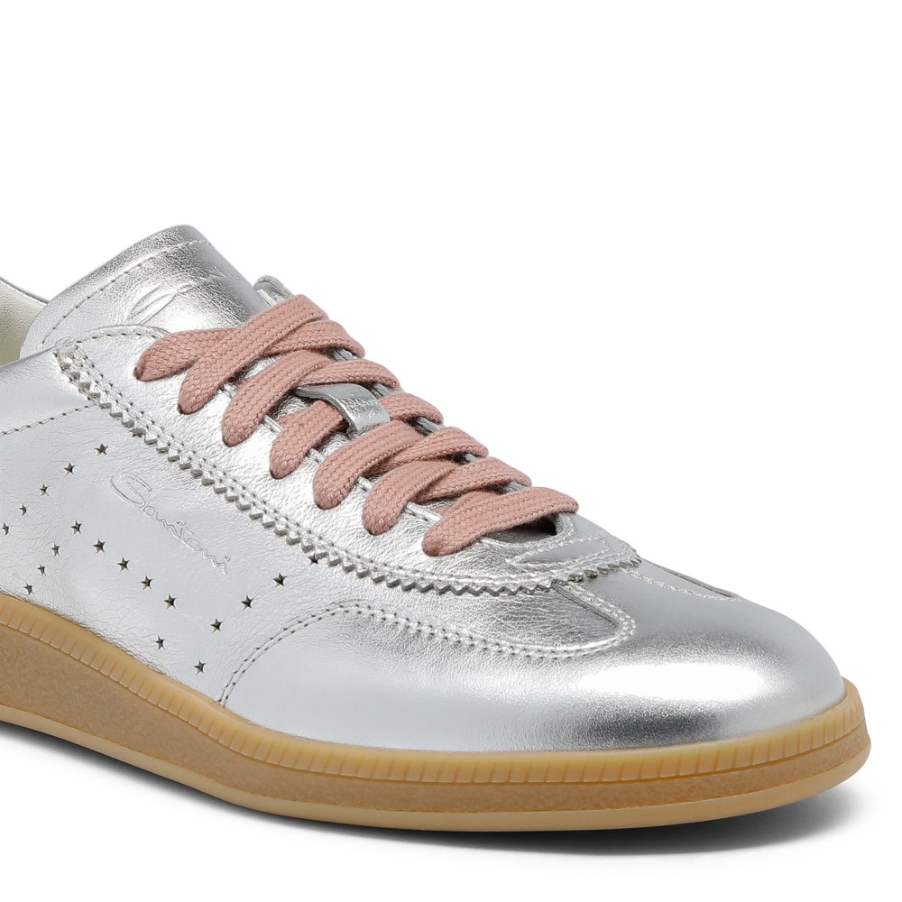 Sneaker DBS Oly da donna in pelle laminata argento - Argento