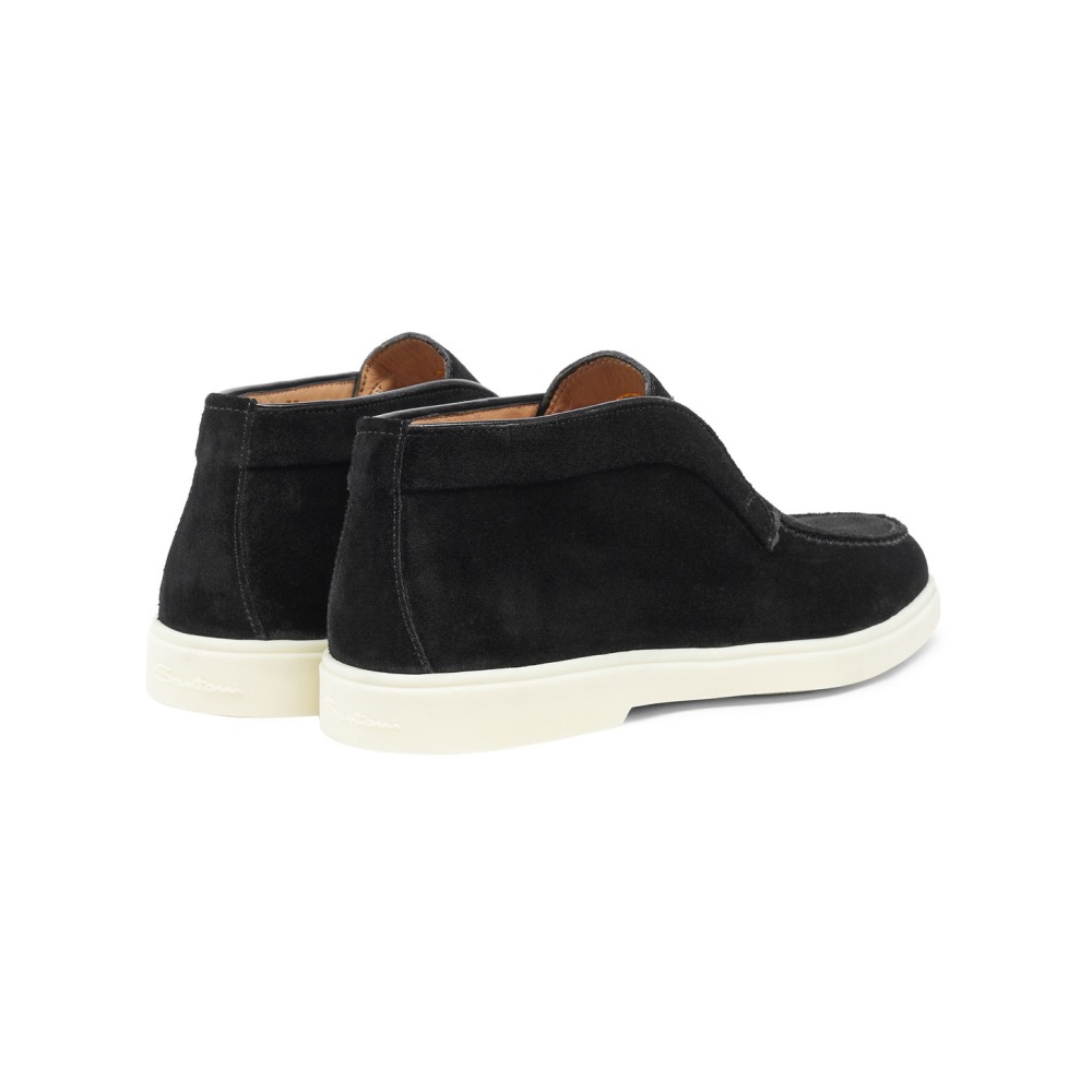 Stivaletto desert da donna in suede nero - Nero