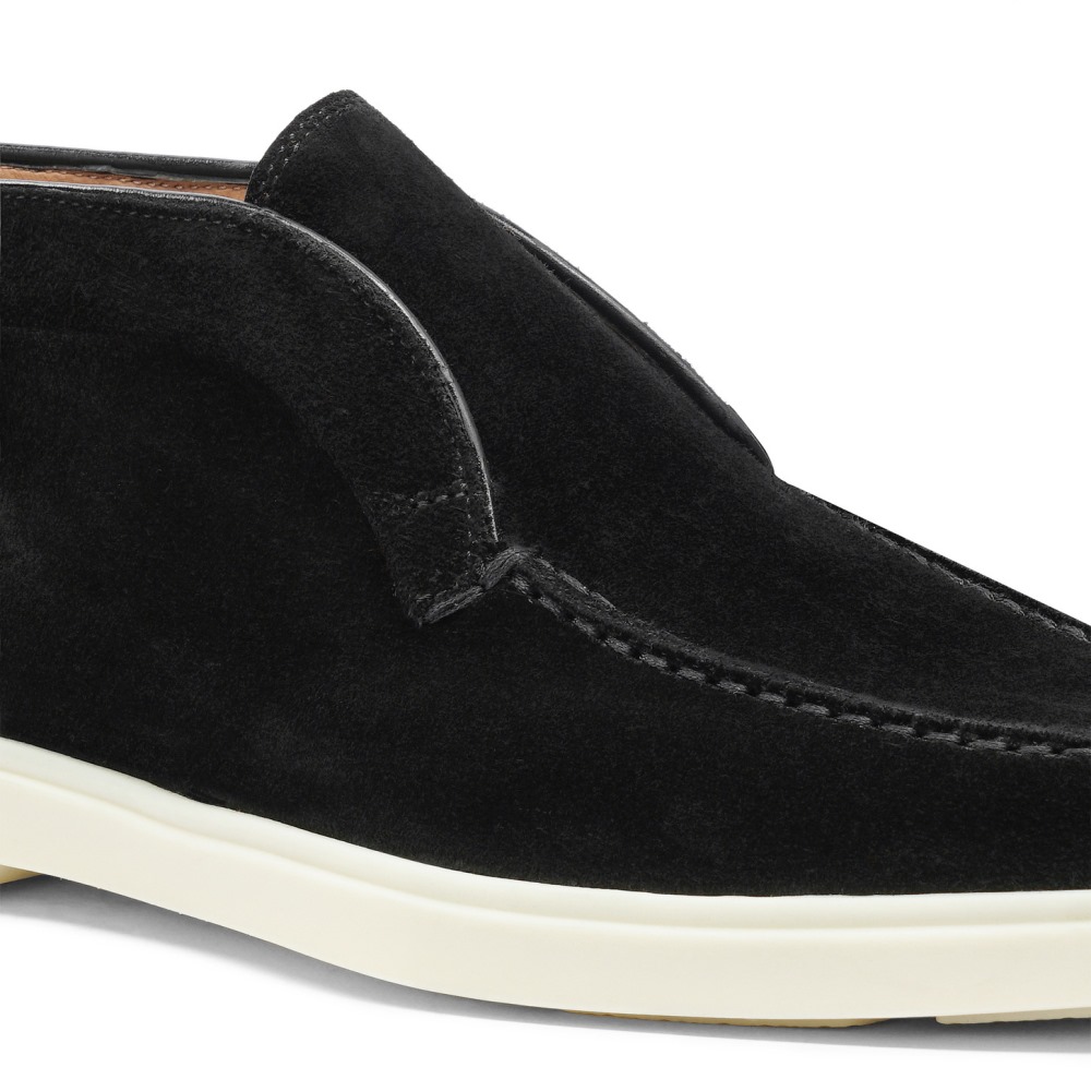 Stivaletto desert da donna in suede nero - Nero