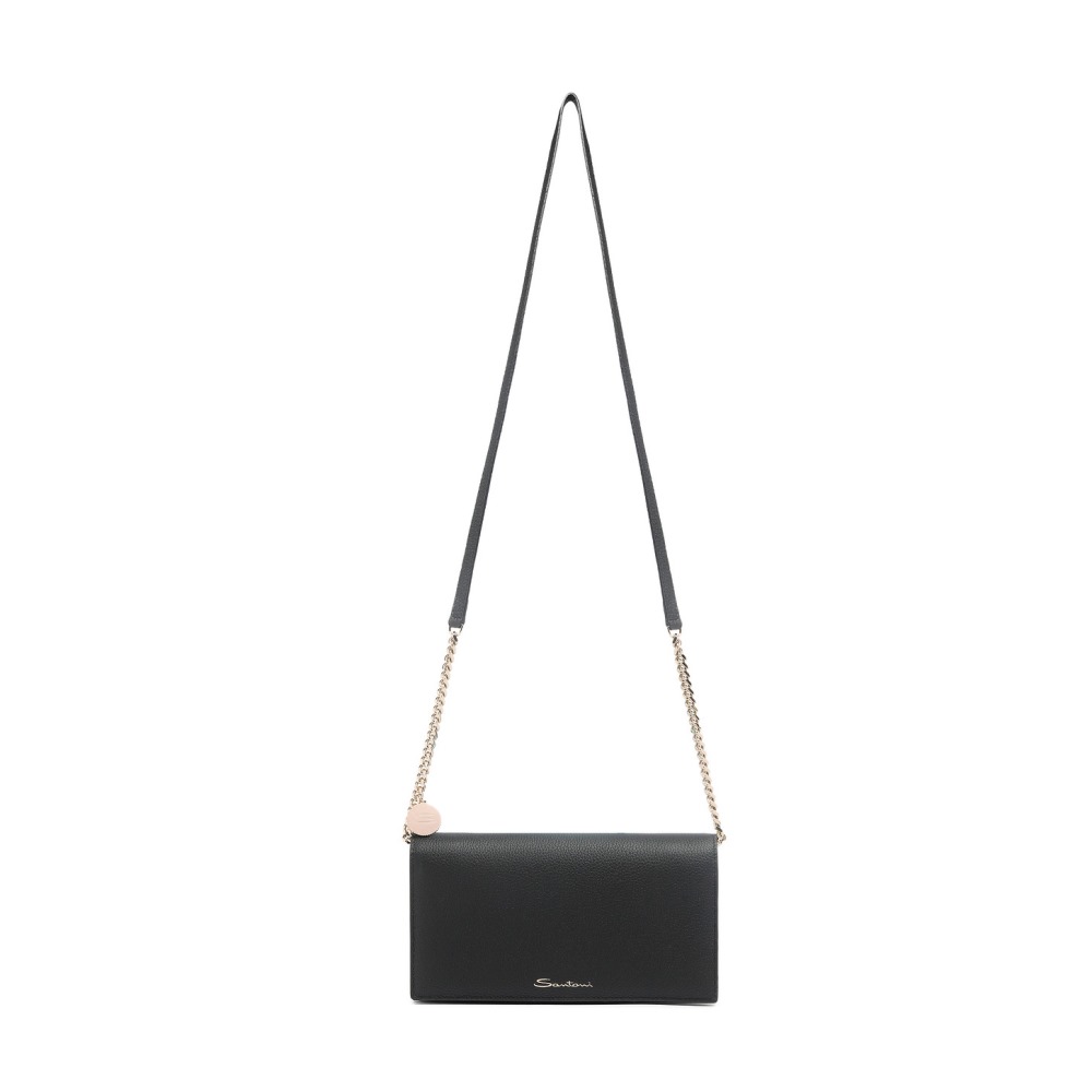 Borsa a tracolla in pelle nera - Nero