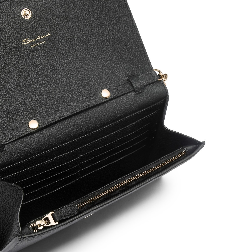 Borsa a tracolla in pelle nera - Nero
