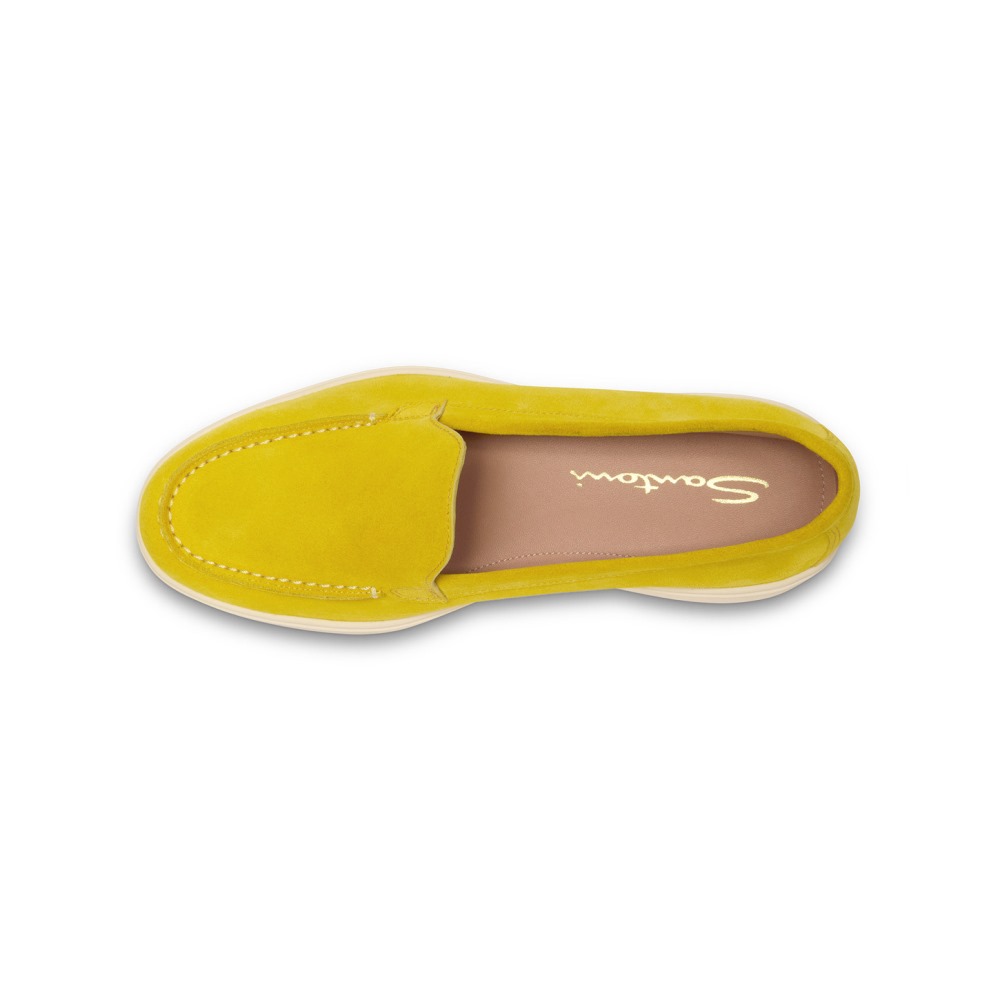 Mocassino da donna in suede giallo - Giallo