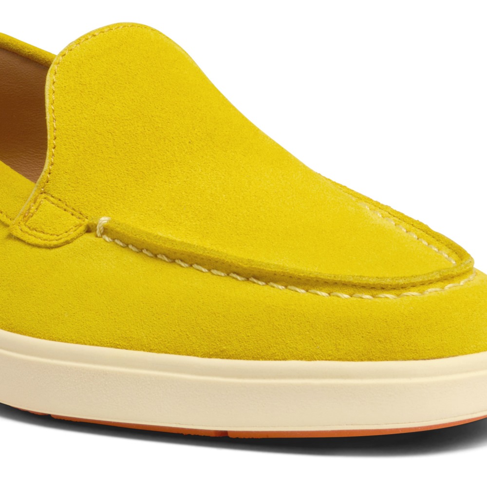 Mocassino da donna in suede giallo - Giallo