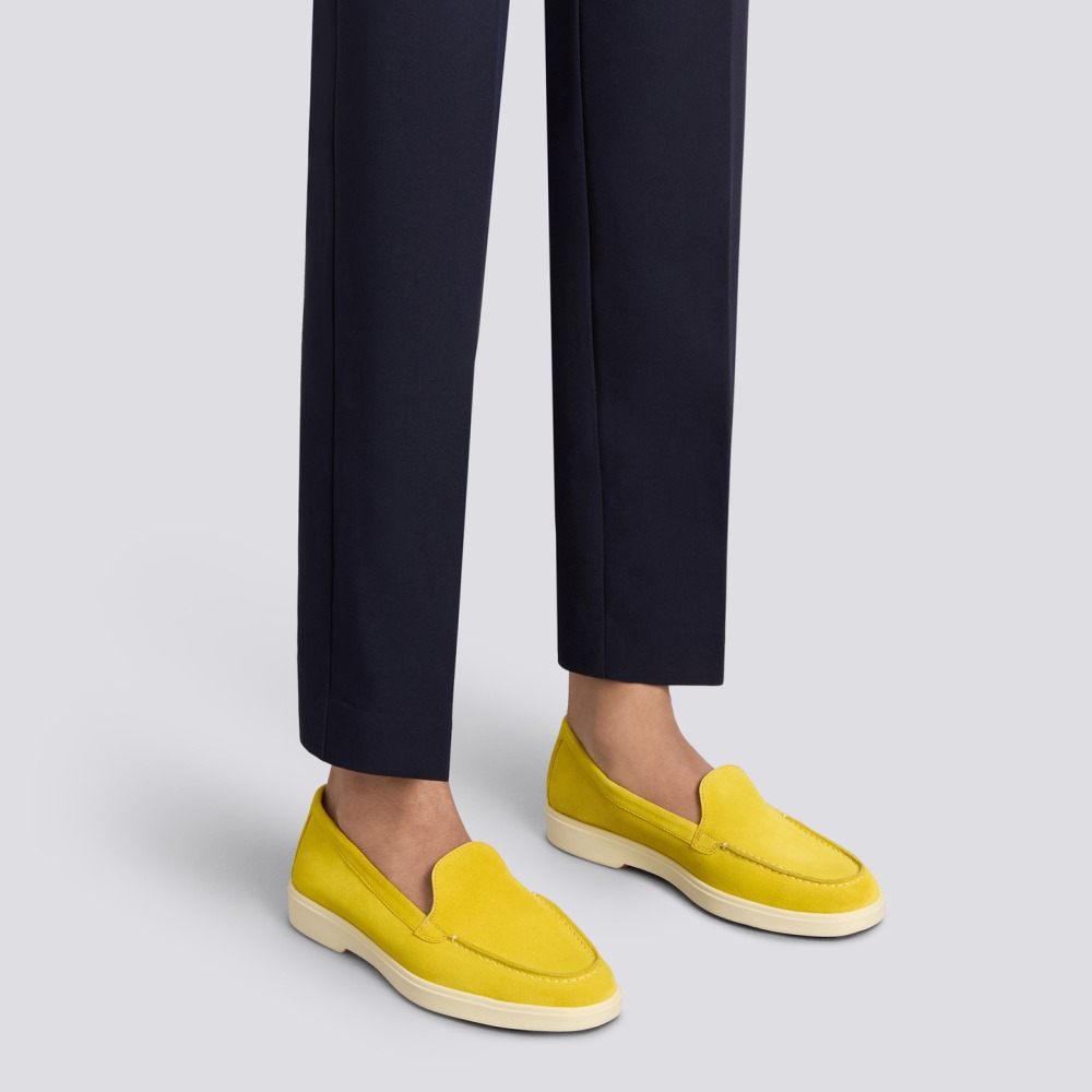 Mocassino da donna in suede giallo - Giallo
