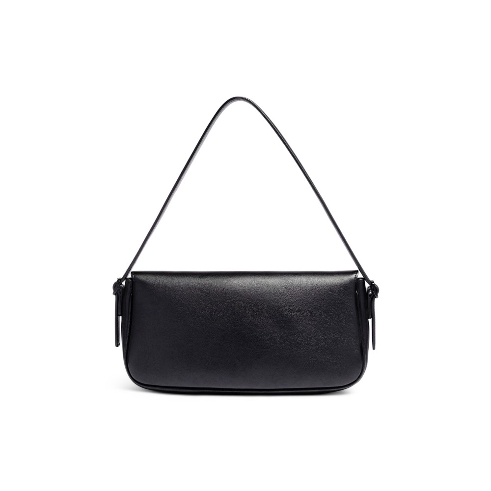 Borsa a spalla in pelle nera - Nero
