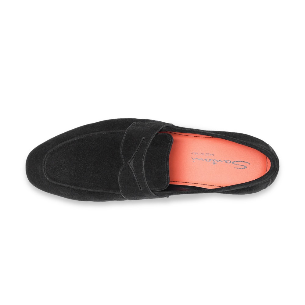 Mocassino Carlo da uomo in suede nero - Nero