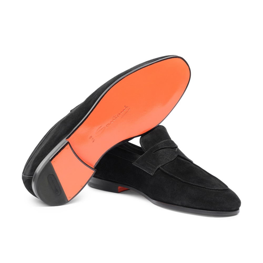 Mocassino Carlo da uomo in suede nero - Nero