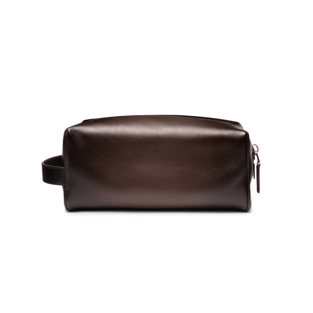 Pouch in pelle marrone - Marrone