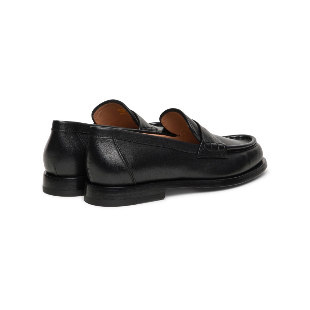 Mocassino penny da donna in pelle nera - Nero
