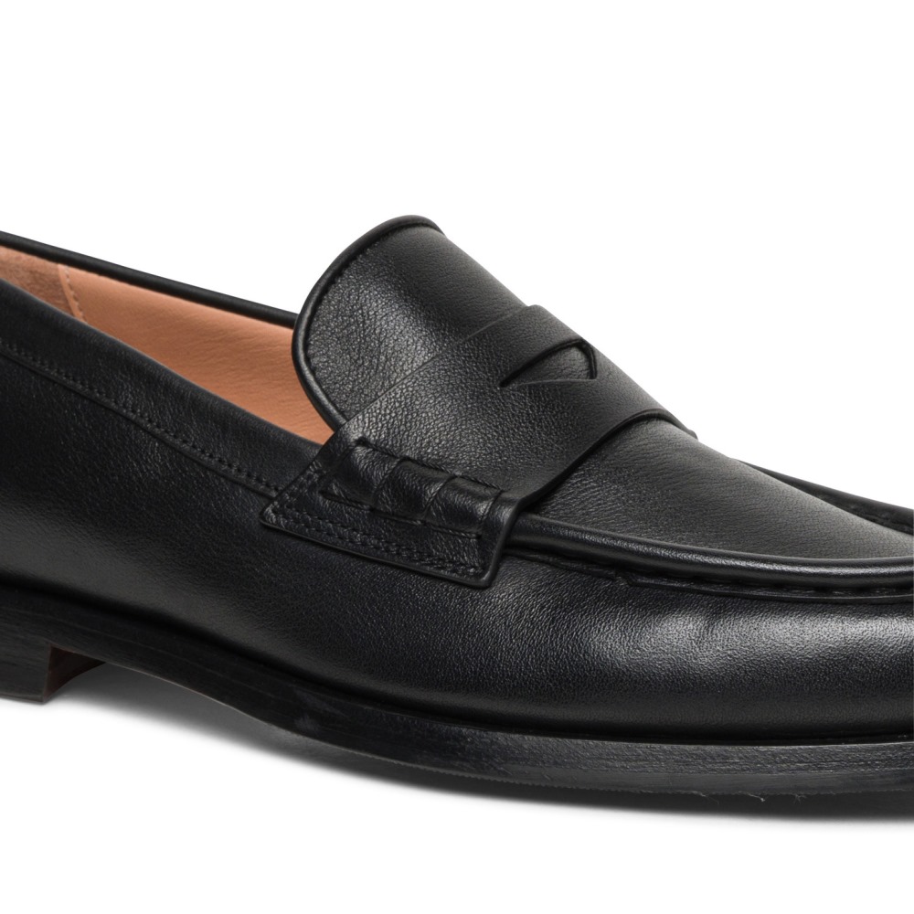 Mocassino penny da donna in pelle nera - Nero