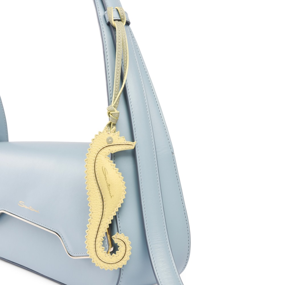 Charm cavalluccio marino in pelle gialla - Giallo