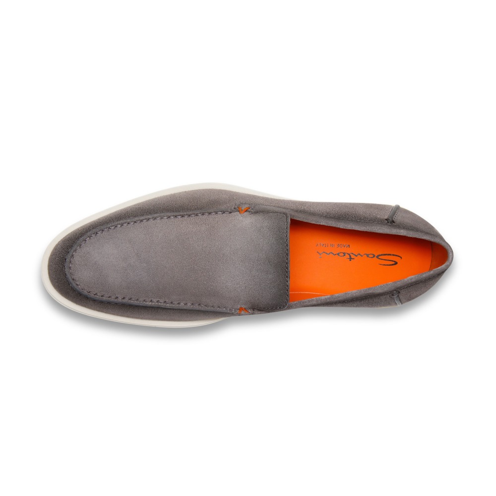 Mocassino da uomo in suede grigio - Grigio