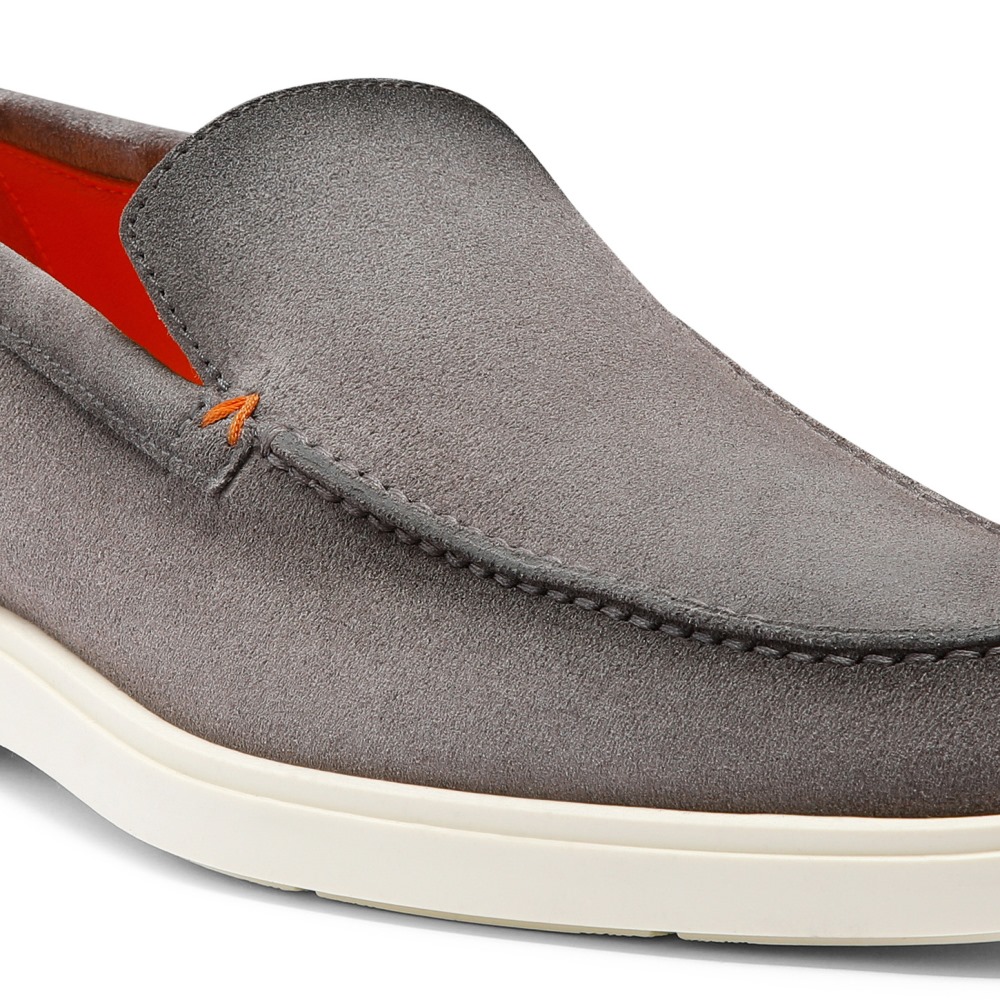Mocassino da uomo in suede grigio - Grigio