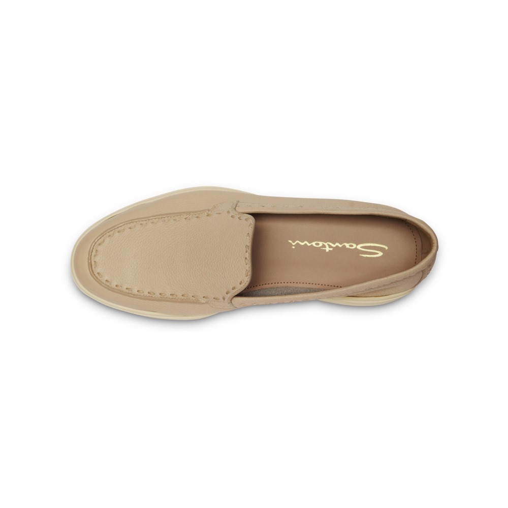 Mocassino da donna in pelle bottalata rosa - Rosa