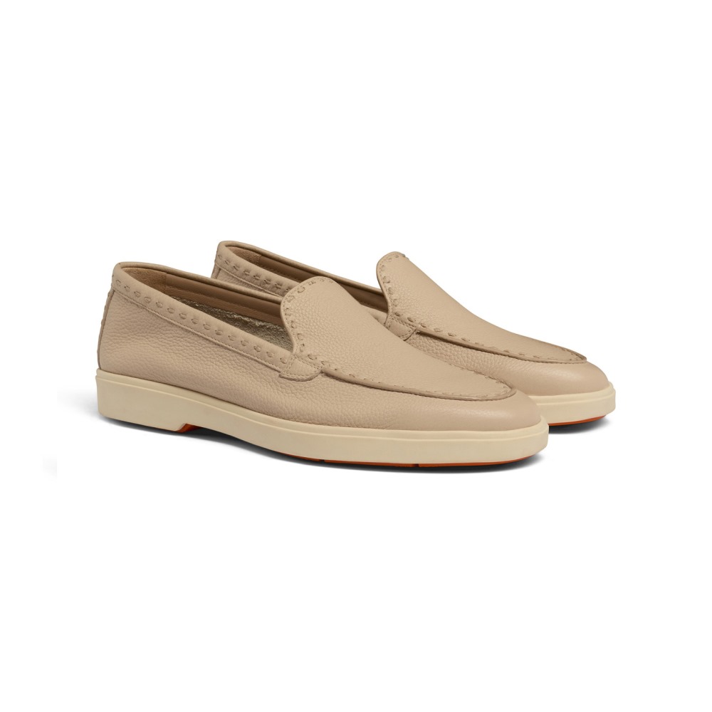 Mocassino da donna in pelle bottalata rosa - Rosa