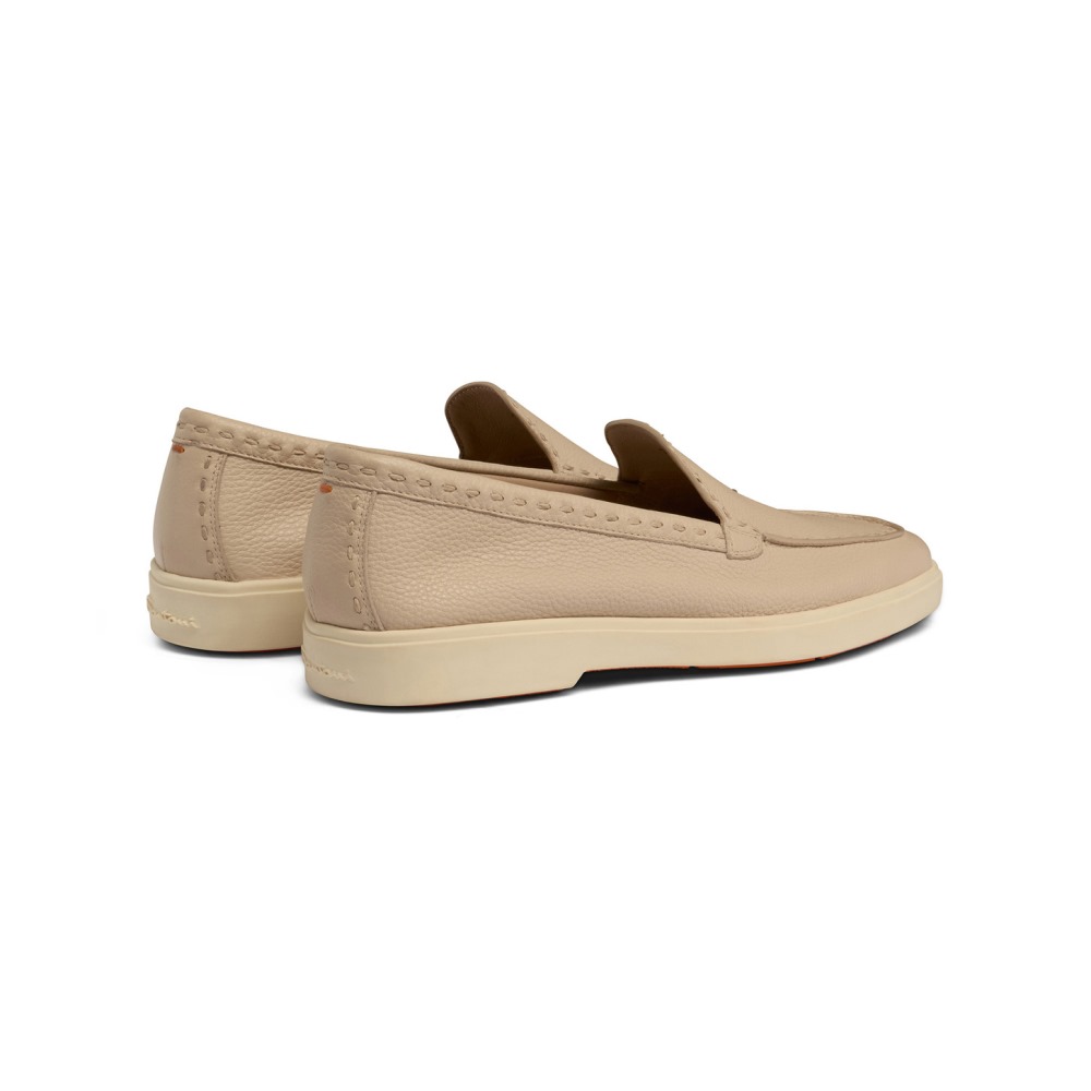 Mocassino da donna in pelle bottalata rosa - Rosa