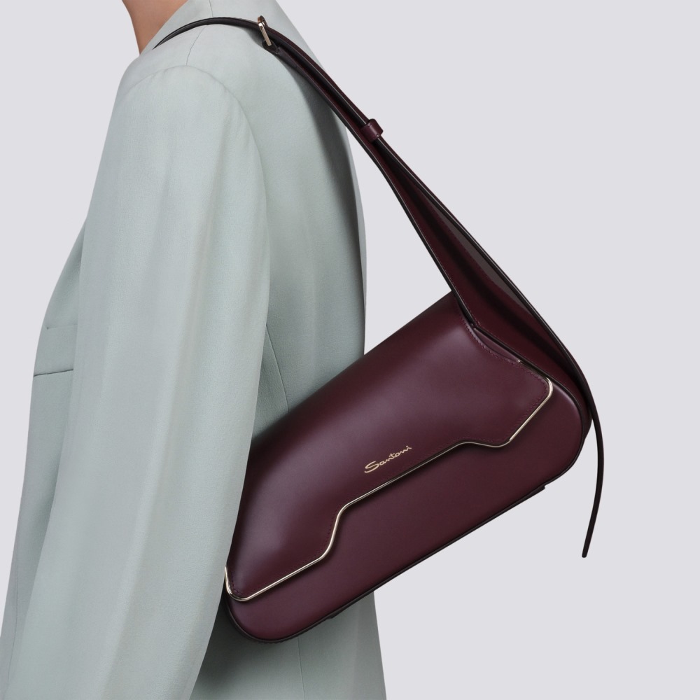 Borsa ThePluto in pelle bordeaux - Bordeaux
