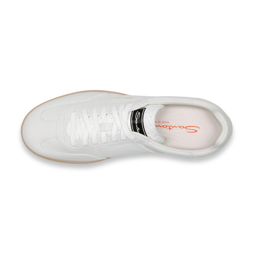 DBS Oly sneaker da uomo in pelle bottalata bianca - Bianco