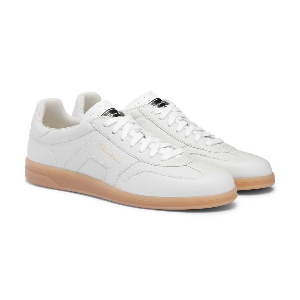 DBS Oly sneaker da uomo in pelle bottalata bianca - Bianco