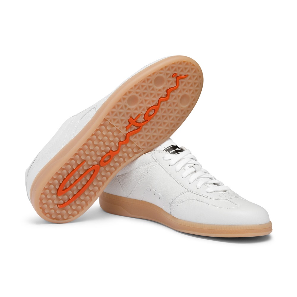 DBS Oly sneaker da uomo in pelle bottalata bianca - Bianco
