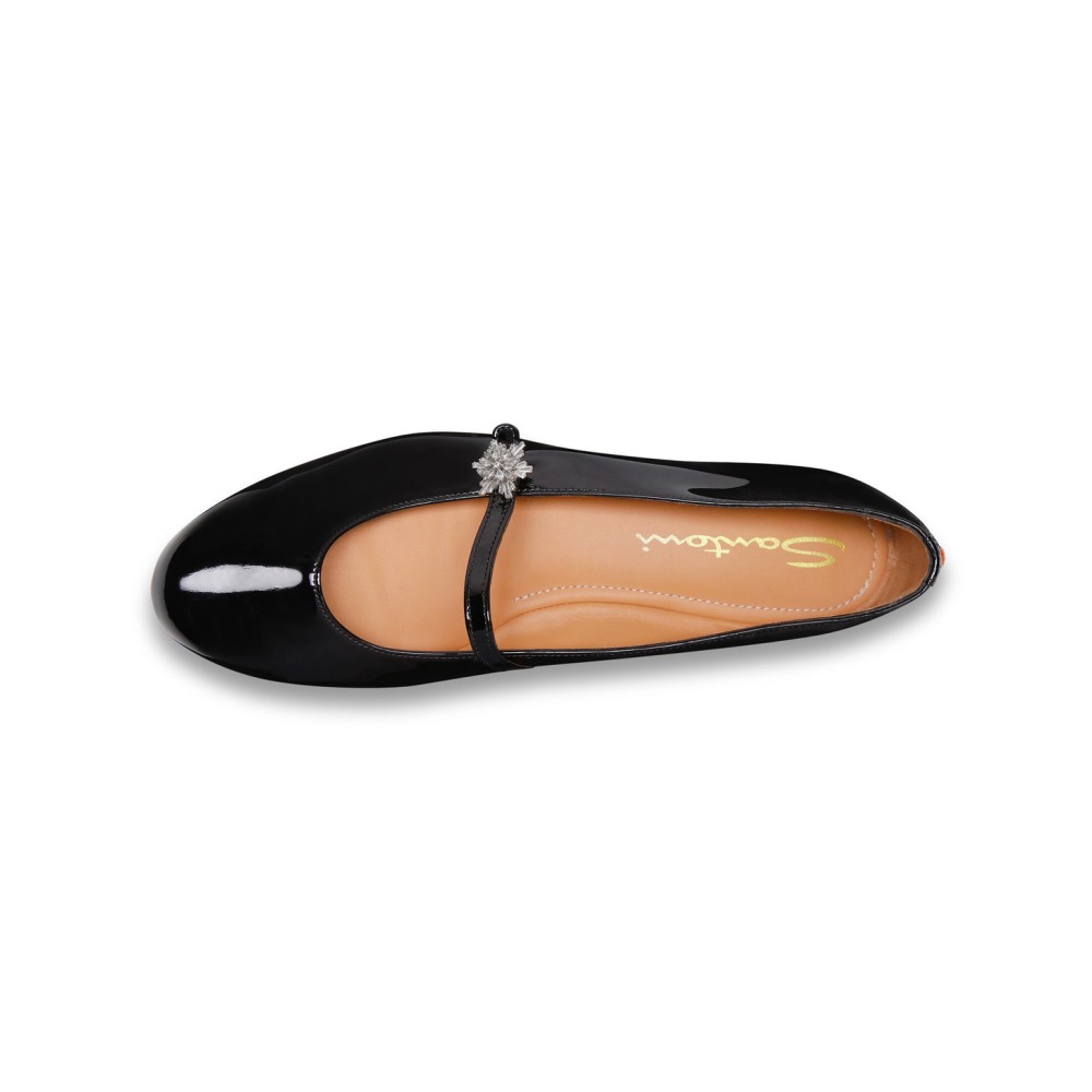 Ballerina da donna in vernice nera - Nero