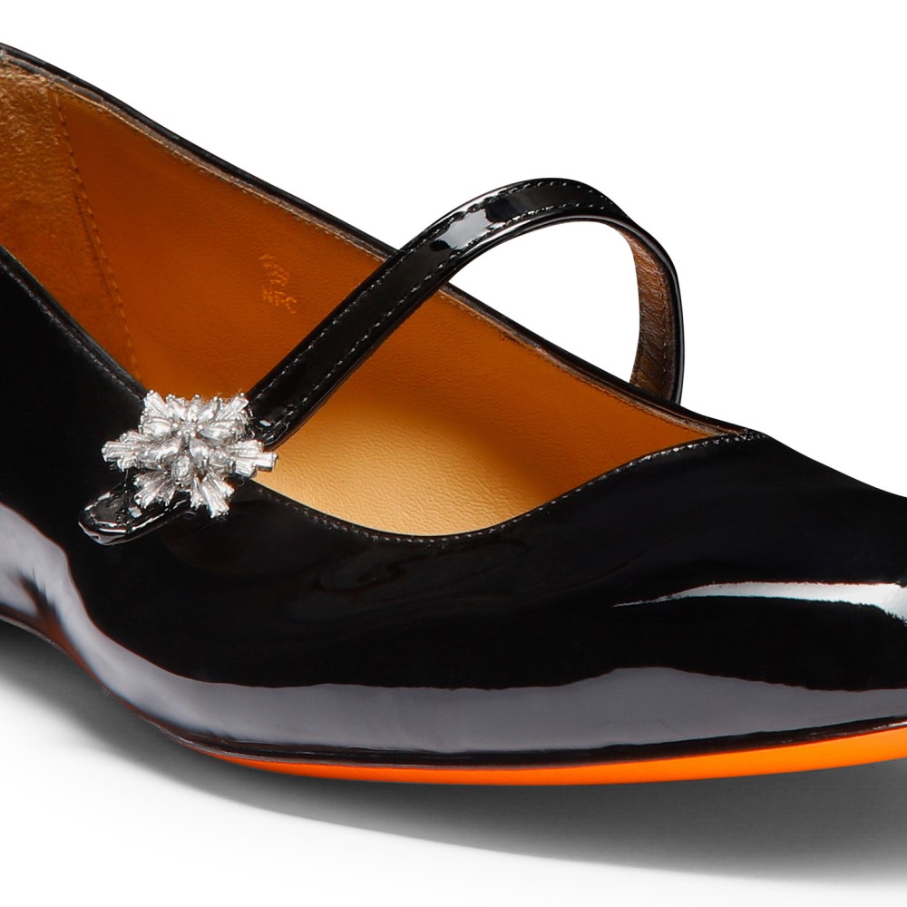 Ballerina da donna in vernice nera - Nero