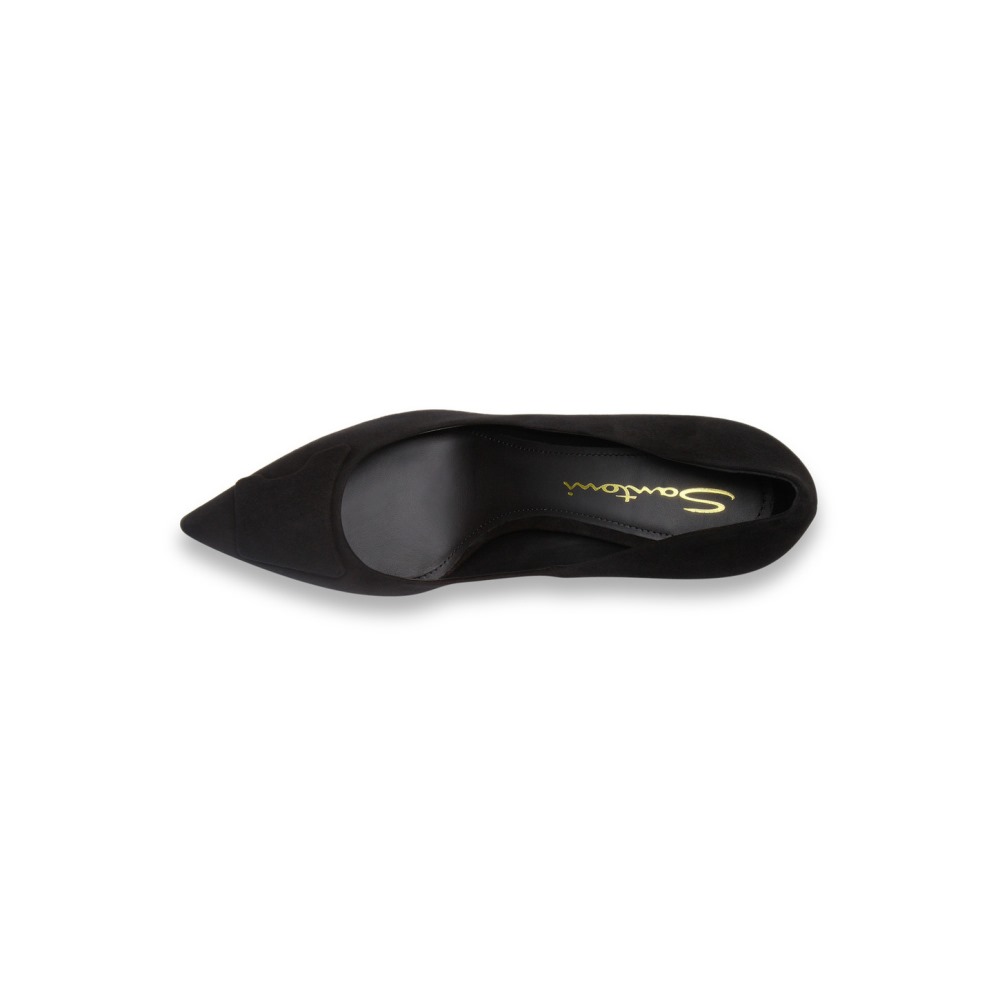 Décolletés tacco alto Santoni Sibille da donna in suede nero - Nero